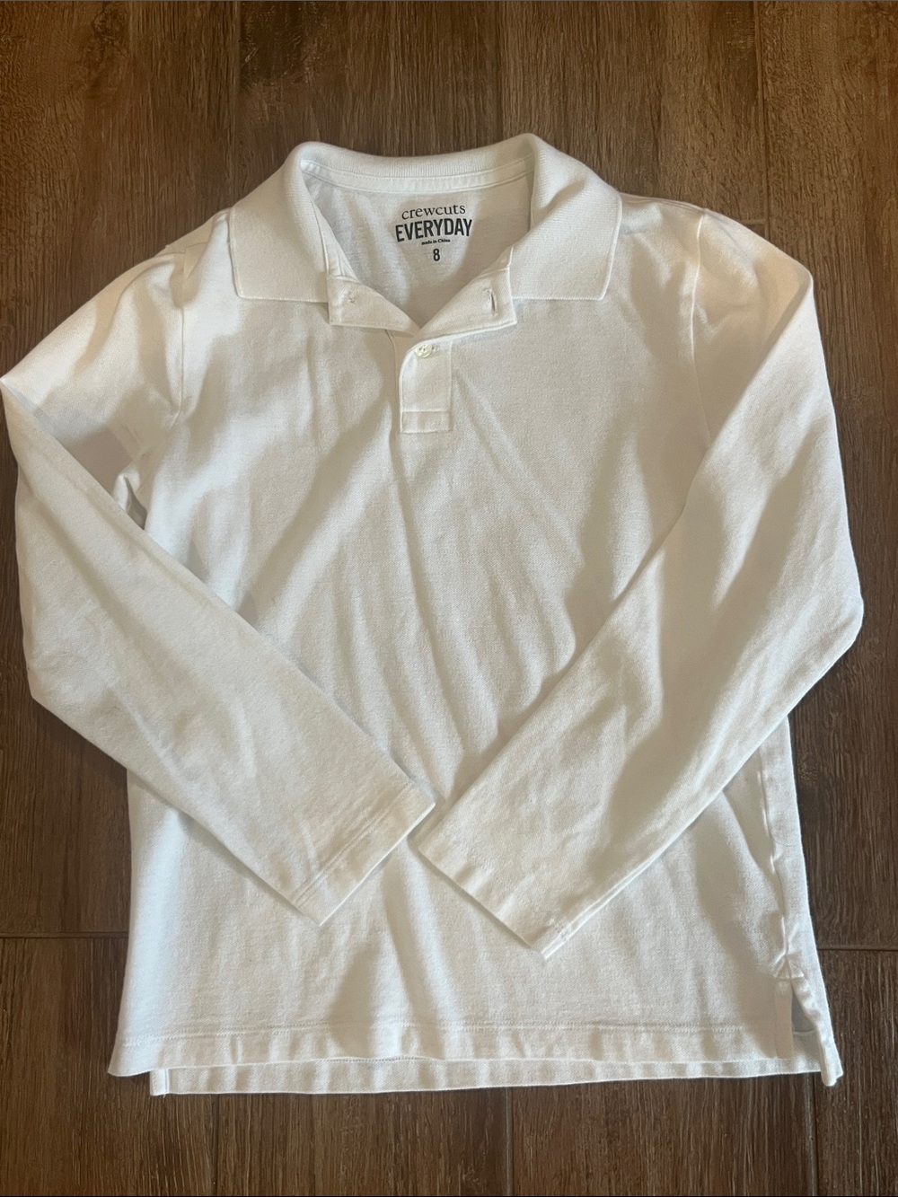 Crewcuts boys long sleeve polo shirt size 8